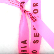 Neon Pink Brazilet with Black Text | Brazilian Wish Bracelet