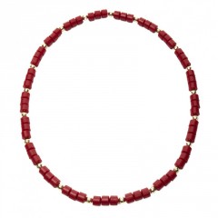 Live Nigerian Bead Necklace Red
